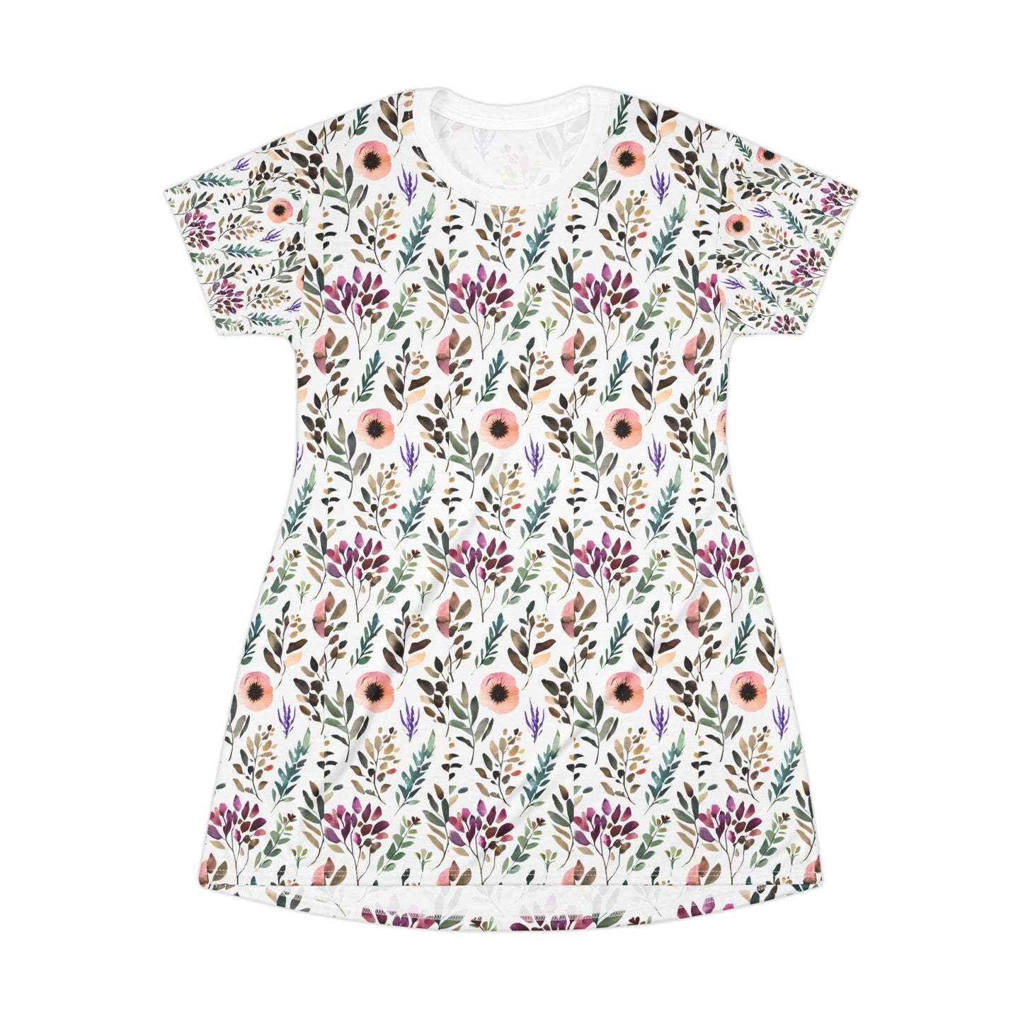 Stylish All-Over Print T-Shirt Dress – Comfort Meets Fashion!