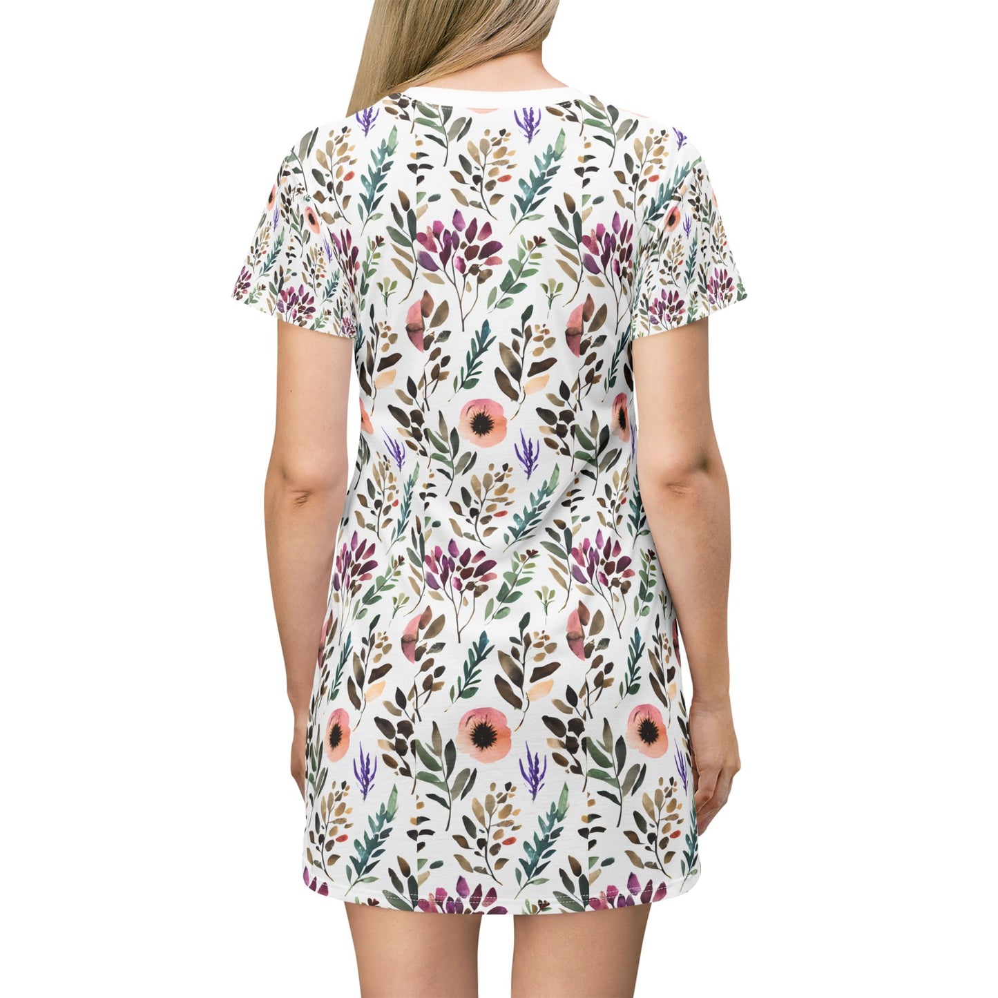 Stylish All-Over Print T-Shirt Dress – Comfort Meets Fashion!