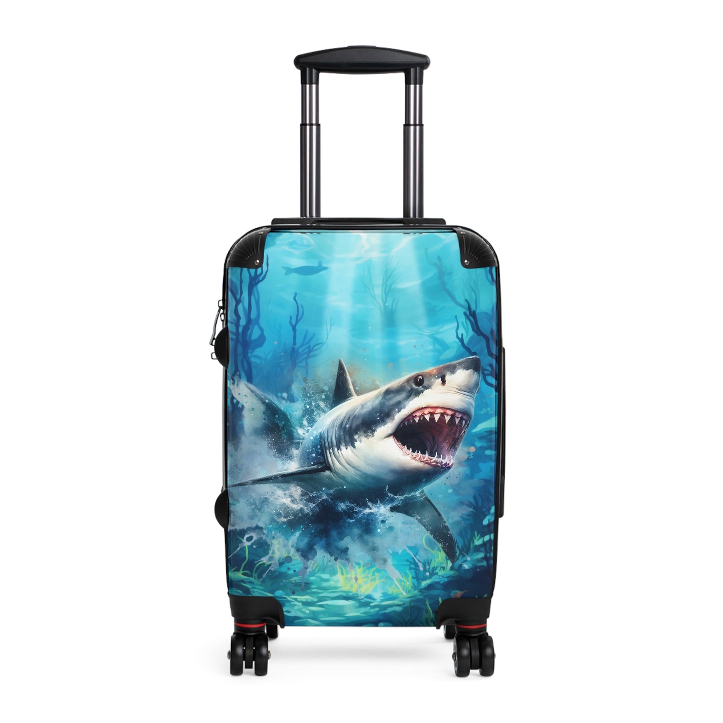 Shark-Patterned Suitcase – Stylish and Durable Travel Companion